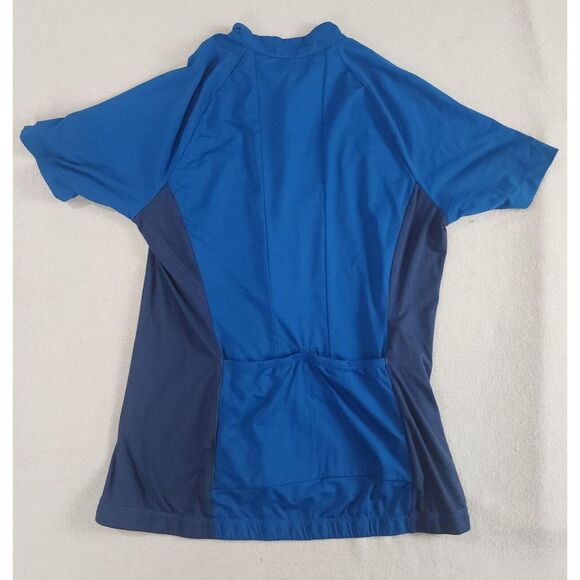 Kitsbow Shirt Womens L Cycling Back Pockets Zip Wind Suit Blue Short‎ Sleeve - Picture 8 of 12